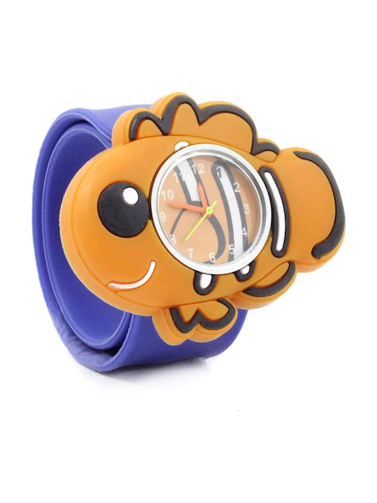 Wacky Watches Παιδικό Αναλογικό Ρολόι Wacky Slap 3D Clown Fish Πορτοκαλί