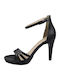 Tamaris Platform Women's Sandals Black with Thin High Heel