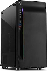 Inter-Tech A-3411 Creek Gaming Full Tower Κουτί Υπολογιστή με RGB Φωτισμό Μαύρο