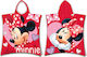 Dimcol Kinder Strandponcho Minnie Rot 115 x 50cm.