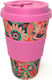 Bamboo Cup with Lid Pink 400ml