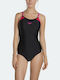 Speedo Splice Athletic One-Piece Swimsuit Black