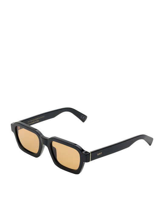 Retrosuperfuture Caro Sunglasses Μαύρα with Acetate Frame & Brown Lens