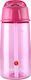 Littlelife Flip - Top Kinder Trinkflasche Kunststoff mit Strohhalm Rosa 550ml