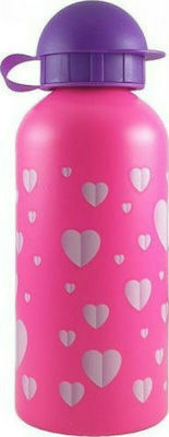 Ecolife Ανοξείδωτο Παγούρι Hearts Pink 500ml