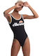 Ellesse Lilly One-Piece Swimsuit with Open Back Black