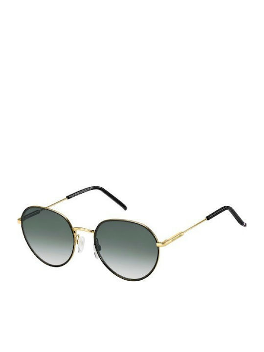 Tommy Hilfiger Women's Sunglasses with Gold Metal Frame and Green Gradient Lens TH1711/S RHL