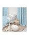 Lino Home Kids Rod Pocket Curtain Bermeo 101 Ciel 8000000716 135x270cm