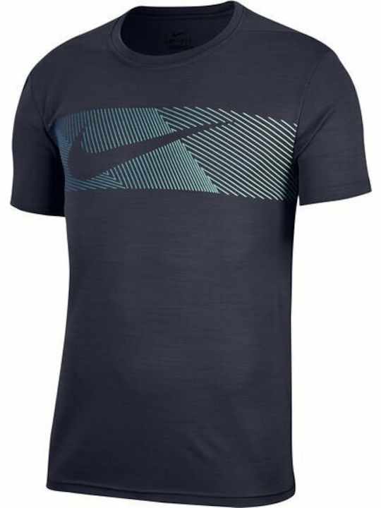 Nike Dry Superset Αθλητικό Ανδρικό T-shirt Navy Μπλε Με Λογότυπο CT3533-451  | Skroutz.gr