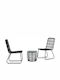 Set Lounge for Small Outdoor Spaces Black 3pcs