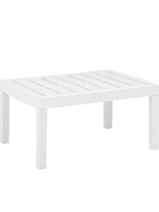 Sitting Room Outdoor Plastic Table White 78x55x...