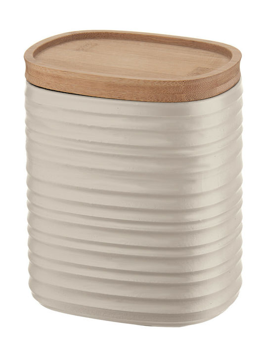 Guzzini Tierra Cable Stripping Box Sugar with Lid Plastic In Beige Colour 1000ml 1pcs