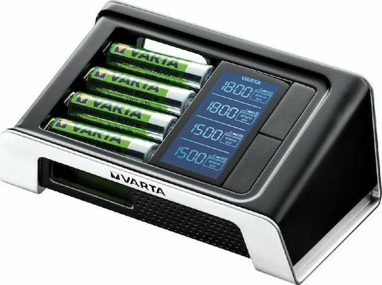 Varta LCD Ultra Fast Charger + 4x AA 2100mAh 4 baterii Ni-MH de /A/A/ /A/A/A/ / / / / / / / / Set cu 4x AA 2100mAh în culoarea Alb