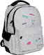 Paso Beuniq Fashion School Bag Backpack Junior High-High School Gray