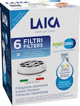 Laica Water Filter Replacement for Bottle from Activated Carbon Fast Disk 6pcs