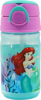 Gim Πλαστικό Παγούρι με Καλαμάκι Princess Mermaid 350ml