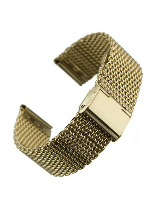 Μπρασελέ Diloy Mesh10 Gold 2,6mm 20mm