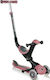 Globber Kids Foldable Scooter Go-Up Deluxe 3-Wheel with Seat for 15 Months Pink