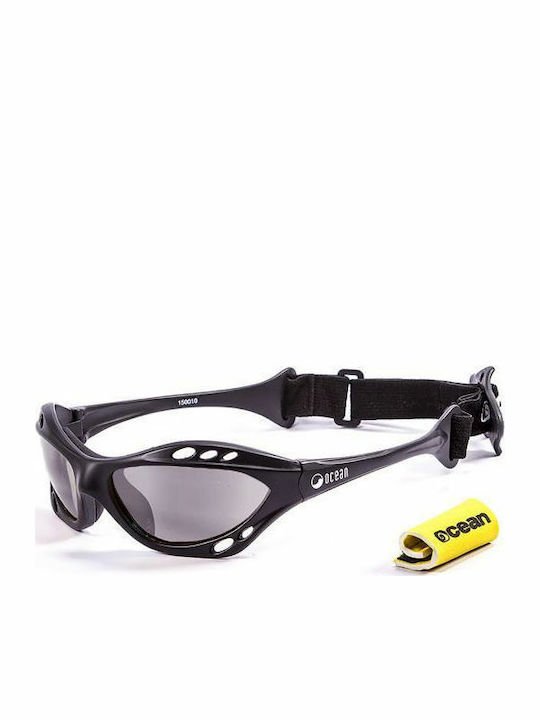 Ocean Sunglasses Cumbuco Sonnenbrillen mit Schwarz Rahmen und Schwarz Polarisiert Linse