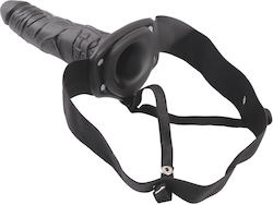 Toyz4lovers Real Rapture Air Feeling Harness με Dildo 20.5cm και Δόνηση σε Μαύρο Χρώμα