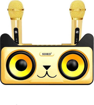 Karaoke System with Wireless Microphones SDRD 305 in Gold Color