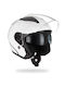 CGM 130A Daytona White Motorcycle Helmet Jet ECE 22.05 1350g with Sun Visor