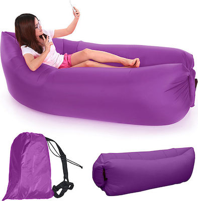 Inflatable Air Sofa Inflatable Lazy Bag Purple 196cm