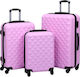 vidaXL Set of Suitcases Lila Set 3pcs 92414