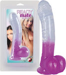 You2Toys Jelly Ready Mate Ρεαλιστικό Dildo με Όρχεις και Βεντούζα Purple/Clear 17cm