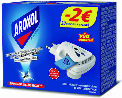 Aroxol Mat Συσκευή για Υγρό και Ταμπλέτες για Κουνούπια 30 tabs
