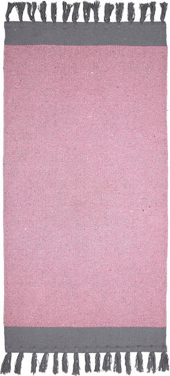 Klonaras Sicilia Handgefertigt Sommer Baumwolle mit Fransen Pink-Grey