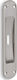 Convex 101 Türgriff mit Schlüsselloch Nickel Matt 187.5mm 101PSTS05S05