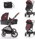 Lorelli Lumina Adjustable 2 in 1 Baby Stroller Suitable for Newborn Burgundy 12kg