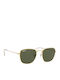 Ray Ban Frank Unisex Γυαλιά Ηλίου με Χρυσό Μεταλλικό Σκελετό και Πράσινο Polarized Φακό RB3857 919658