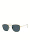 Ray Ban Frank Sunglasses with Gold Metal Frame and Blue Polarized Lens RB3857 9196S2