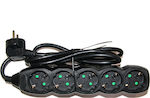 Adeleq Power Strip 5 Positions with Cable 1.5m