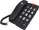 IQ DT-836ΒΒ Corded Phone Office for Elderly Black