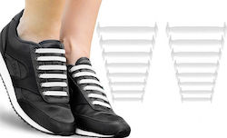Rainbow Shoelaces Silicone White