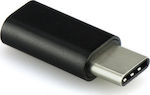 USB-C male - micro USB female (Black)