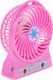 USB Office/Home Fan Rechargeable Battery Pink Summer Fan