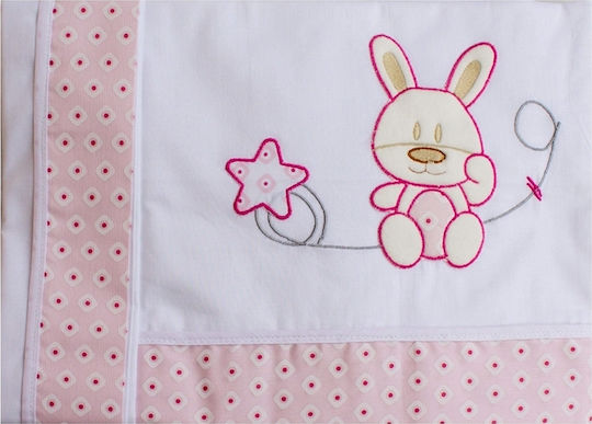 Bebecor Baby Sheets Set Bunny Pink 80x140cm