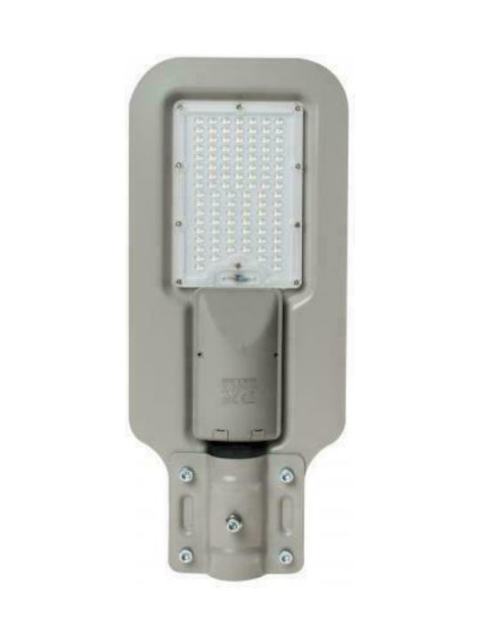 Geyer Εξωτερικό Φωτιστικό LED Δρόμου 100W με Ψυχρό Λευκό Φως IP65 Ασημί