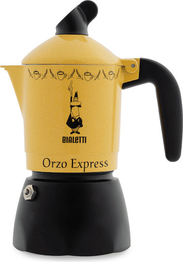 Bialetti Orzo Express Stovetop Espresso Pot for 2 Cups Yellow