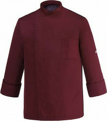 Egochef Haina Bucătar 100% Microfibra Bărbat Burgundy cu Mânecă lungă Ottavio Egochef Haina Bucătar 100% Microfibra Bărbat Burgundy cu Mânecă lungă Ottavio