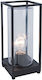 Lutec Flair Outdoor Floor Lamp Lantern for Exterior Space 40W IP44 for E27 Socket Black