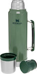 Stanley Classic Legendary Bottle Bottle Thermos Stainless Steel BPA Free Green 1lt with Cap-Cup and Handle 10-08266-001