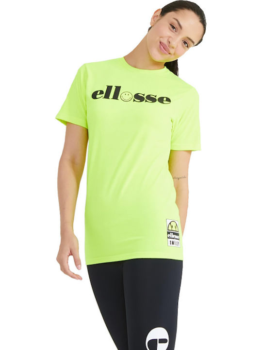 Ellesse Carnevale Femeie Bluză Mâneci scurte Neon Yellow