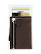 Ogon Designs Cascade Zipper Wallet Men's Card Wallet with RFID και Slide Mechanism Brown