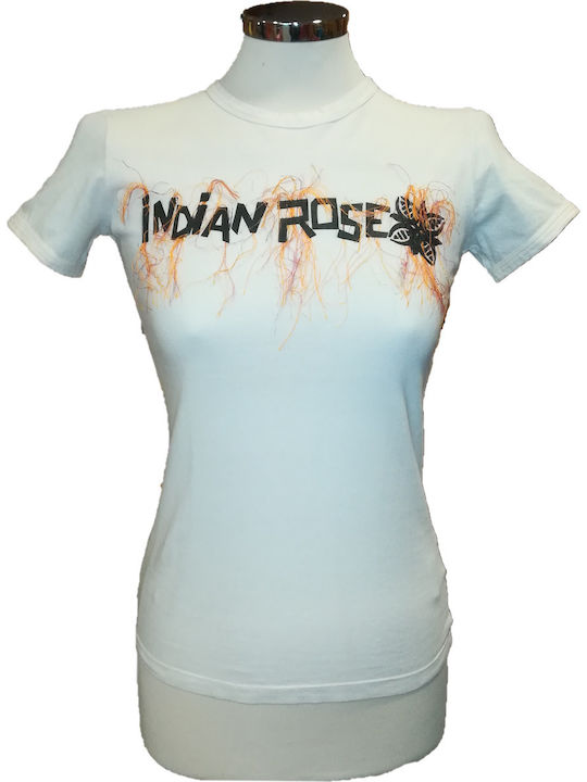 FOR/32 WHITE INDIAN ROSE - T-SHIRT ΓΥΝΑΙΚΕΙΟ ΛΕΥΚΟ Indian Rose