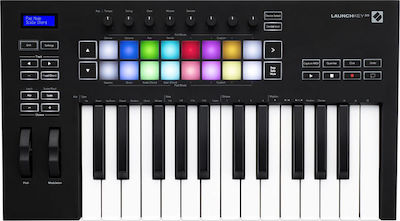 Novation Midi Keyboard Launchkey MkIII με 25 Πλήκτρα σε Μαύρο Χρώμα